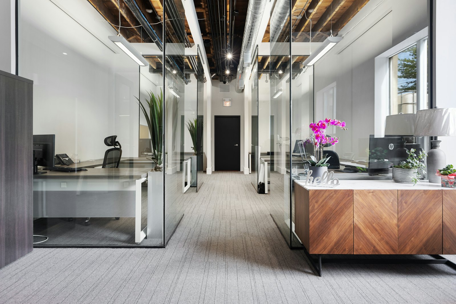 A lettings and property management office at work, NextStep branding subtly in the scene